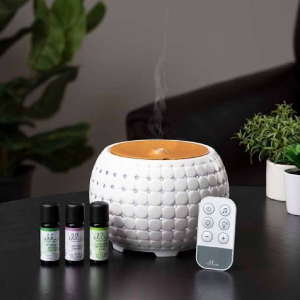 Homedics Essential Oil Diffuser | Spa Sounds Lights Aroma Remote 10 Hour Runtime